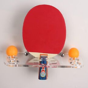 Ping Pong Paddle Storage Rack Table Tennis Racket Display Wall Mounted Holder ，​for Storage Balls and Paddles，Balls Storage in Bar Room, Game Room, Garage, Home