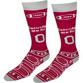 For Bare Feet NCAA Saturday Gameday Dress Socks-Large (10-13)