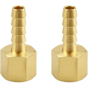 2 PC-1/4" HOSE BARB X 1/8" FEMALE NPT Brass Pipe Fitting NPT Gas Fuel Water
