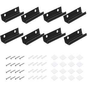 MECCANIXITY 8 Pack Acrylic Shelves for Wall Storage, 12 Inch Floating Shelves Display Shelf for Bathroom, Bedroom, Living Room, Home Decor, Clear