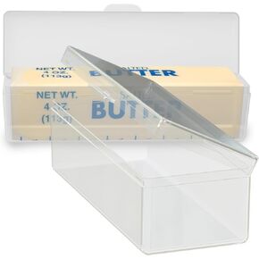 Butter Tray for Refrigerator - Stay Fresh Clear Plastic Box for Butter with lid, Dishwasher Safe, BPA Free. Perfect Butter Dish Container for your Pantry, Counter, or Refrigerator
