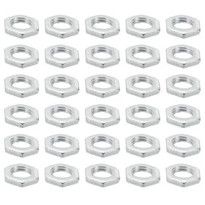 PATIKIL M9x1.0 Steel Hex Nuts, 50 Pack Metric Thread Zinc Plated Finished Hardware Nuts Screw Bolt Fasteners for Lamps Machinery Repair 2.5mm Height