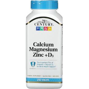 21st Century Cal Mag Zinc +D Vitamin - 90 Tablets, Pack of 2
