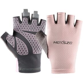 Summer Fingerless Gloves for Men Women UV Sun Protection Driving Cotton Gloves Nonslip Touchscreen Gloves Motorcycle Camping Riding Mittens
