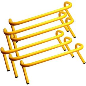 Bluedot Trading Speed & Agility Soccer/Football/Basketball Plyometric, Track/Running and All-Purpose Training Equipment Hurdle (Set of 6), Yellow, 9-inch