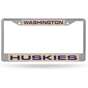 Rico Industries NCAA Unisex Laser Cut Inlaid Standard Chrome License Plate Frame