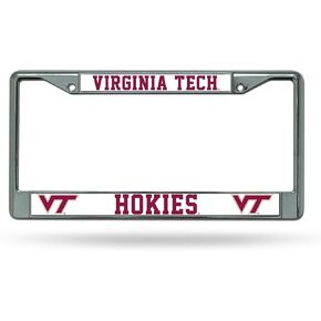 Rico Industries NCAA Virginia Tech Hokies Premium License Plate Chrome Frame 12" x 6"