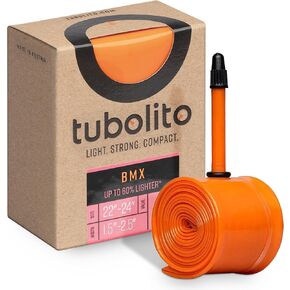 Tubolito Tubo-BMX TPU Inner Tube 20", 22", and 24" Wheel Sizes | Fits Tire Widths 1.5" - 2.5" and 1 1/8" - 1 3/8" | Schrader & Presta Valve Options | Compatible with Rim & Disc Brakes