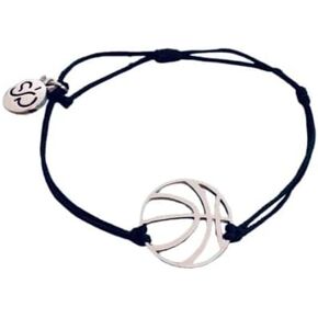 Sportybella Basketball Bracelet - Waterproof Girls Basketball Jewelry, Stainless Steel Adjustable Waterproof Charm Bracelet with Basketball Charm -Gift for Female Basketball Players