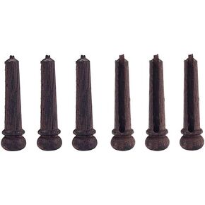 Alnicov 6PCS Guitar Bridge Pins Rosewood Acoustic Guitar String Pegs Slotted Wooden Endpin Replacement Parts