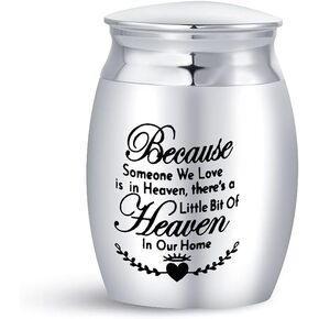 Mini Cremation Urns for Human Ashes Family Love Keepsake Hold You in My Heart Until in Heaven Memorial Funerall