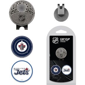 Team Golf NHL Golf Cap Clip with 2 Removable Double-Sided Enamel Magnetic Ball Markers, Attaches Easily to Hats