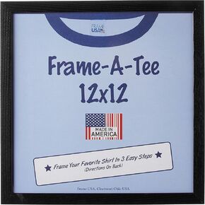 Frame USA "Frame-A-Tee Series, 12x12, Black Wood T-Shirt Frame for Small and Medium shirts