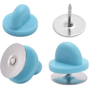 Copper Tie Tacks Blank Pins with PVC Rubber Pin Backs