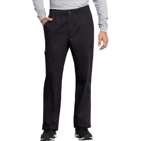 Cherokee Cargo Scrub Pants for Men with Mid Rise Straight Leg Zip Fly WW250AB