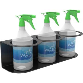 3 Holes All-Purpose Spray Bottle Holder Wall Mount Heavy Duty Spray Can Holder Rack Organizer Storage for Home Garage Workspace