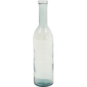 Deco 79 Recycled Glass Handmade Spanish Vase, 7" x 7" x 30", Clear
