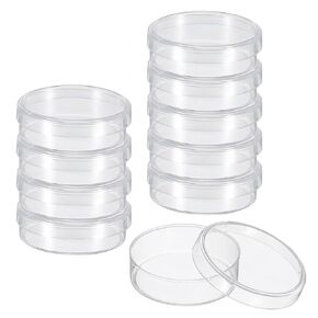 PATIKIL 60mm Plastic Petri Dishes with Lid, 10 Pcs Petri Plates Tissue Culture Plate for Lab Science Experiment, Clear