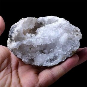 Large Moroccan Crystal Geode Healing Crystal Stone Cluster White Irregular Rock Gemstone Specimen Home Decor 1.3-1.7 Lbs