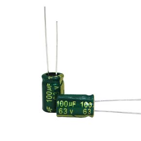 100UF 63V Capacitor 8x12mm High Frequency Aluminum Electrolytic Capacitors 63v 100uf for TV, LCD Monitor (Pack of 10pcs)