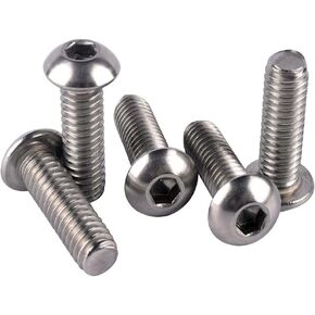 M2.5 x 8mm مسامير غطاء مقبس الرأس ISO7380 Allen Hex Drive Bolts، 304 الفولاذ المقاوم للصدأ 18-8، خيط كامل، الكمية 100 in Kuwait