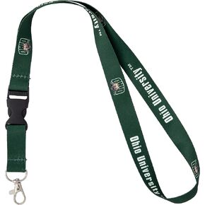 Desert Cactus Ohio University Lanyard Bobcats Car Keys ID Badge Holder Keychain Detachable Breakaway Snap Buckle (Green)