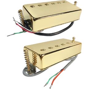 Sealed 𝘽𝙧𝙞𝙙𝙜𝙚 𝙋𝙤𝙨𝙤𝙩𝙞𝙤𝙣 𝙃𝙪𝙢𝙗𝙪𝙘𝙠𝙚𝙧 𝙋𝙞𝙘𝙠𝙪𝙥, Dual Coil Pickup with Alnico 5 Magnets Fit for Playing Kinds of Music, Electric Guitar Bridge Humbucking Pick-up, Gold