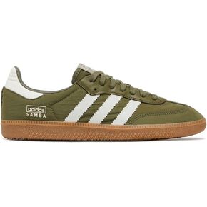 adidas Men's Samba OG Soccer Shoe, Focus Olive/Wonder White/Gum, Size 8.5