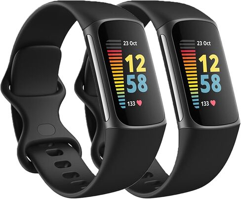 Replacement Bands Compatible with Fitbit Charge 6 / Fitbit Charge 5 Bands for Women Men, Silicone Fitness Sport Wristbands for Women Men Small Large (2 Pack) in Saudi Arabia