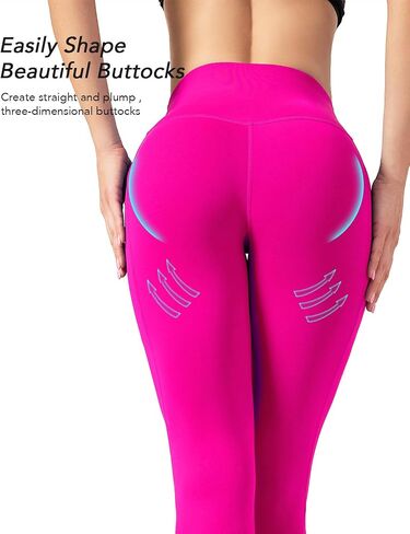 High Waist Yoga Pants with Pockets, Tummy Control Workout Running Yoga Leggings for Women in Saudi Arabia
