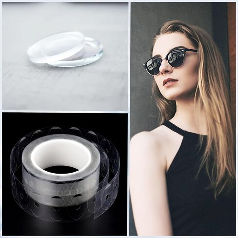 WINDIR Optical Lens Edging Blocking Pads, 1000Pcs Eyeglasses Anti Slip Adhesive Sticker Tape Processing Polishing for Glasses Auto Edger Accessories (Black pads, 0.87x1 inch) in Saudi Arabia
