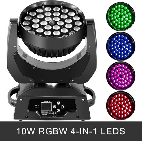 VEVOR Stage Lights, 4 in 1 RGB Party Lights, LED Pattern Strobe Light, Mixed Lighting Effects Sound Activated with Red & Green Effect Light for DJ Club Disco Party Wedding Birthday Christmas in Saudi Arabia