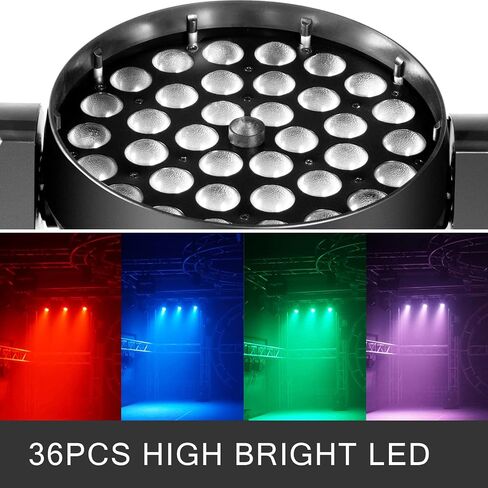 VEVOR Stage Lights, 4 in 1 RGB Party Lights, LED Pattern Strobe Light, Mixed Lighting Effects Sound Activated with Red & Green Effect Light for DJ Club Disco Party Wedding Birthday Christmas in Saudi Arabia