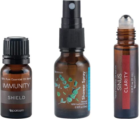 مجموعة الزيوت العطرية النقية 100% من سباروم؛ مثالية للعلاج بالروائح العطرية والناشرات وأجهزة الترطيب والعناية المنزلية، مجموعة هدايا مكونة من 8 قطع in Kuwait