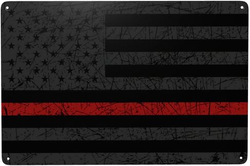 American Flag Retro Metal Tin Signs, Vintage Wall Art Sign Posters, USA Patriotic Flags Retro Wall Decor For Bar Home Living Room Cave Restaurants Cafes Pubs 8 x 12 Inch in Kuwait