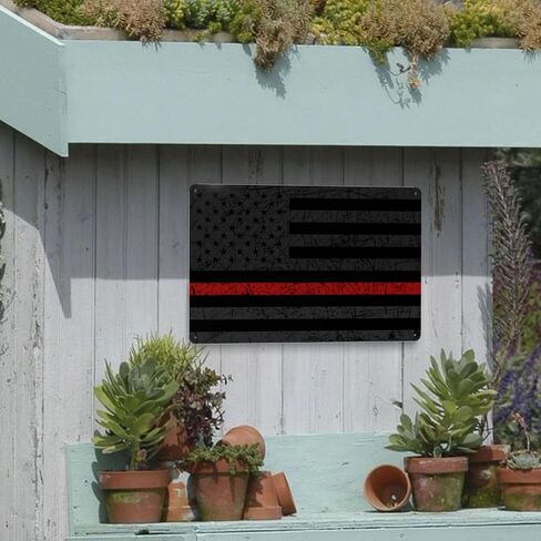 American Flag Retro Metal Tin Signs, Vintage Wall Art Sign Posters, USA Patriotic Flags Retro Wall Decor For Bar Home Living Room Cave Restaurants Cafes Pubs 8 x 12 Inch in Kuwait