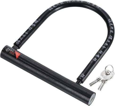 PATIKIL Bike Lock with 2 Keys, 2 Pack Anti Theft Bicycle U Lock, 14mm Zinc Alloy Ultra Security Lock for Electric Bikes Scooters Motorcycle Wheels, Black in Saudi Arabia