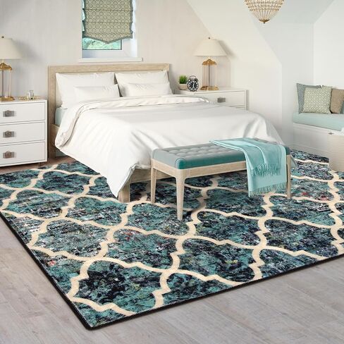 Area Rugs 5x7 Washable Rug for Living Room,Non-Slip Non-Shedding Ultra-Soft Floor Carpet for Home,Office, Dining Room,Bedroom (Style A) in Saudi Arabia