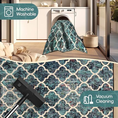 Area Rugs 5x7 Washable Rug for Living Room,Non-Slip Non-Shedding Ultra-Soft Floor Carpet for Home,Office, Dining Room,Bedroom (Style A) in Saudi Arabia