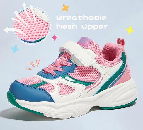 LUCKY STEP Kids Tennis Running Shoes for Children Athletic Sports Gym Lightweight Casual Walking Wide Shoes Toddler School Sneakers in Kuwait