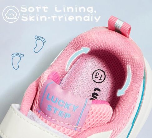 LUCKY STEP Kids Tennis Running Shoes for Children Athletic Sports Gym Lightweight Casual Walking Wide Shoes Toddler School Sneakers in Kuwait