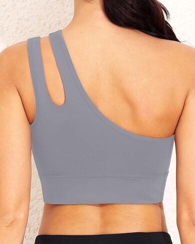 حمالات صدر رياضية بكتف واحد من Pinup Fashion، حمالات صدر يوجا مثيرة بحزام واحد، لطيفة متوسطة الدعم، قطع علوية للتمرين للنساء in Saudi Arabia