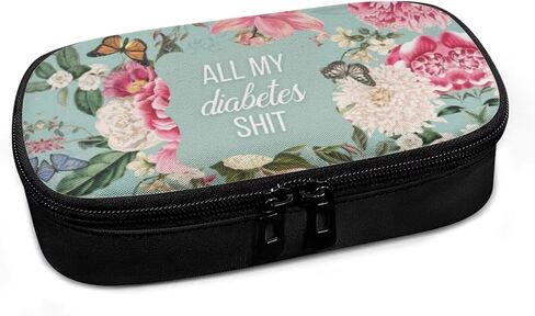 حقيبة سفر مبرد الأنسولين من All My Diabetes Stuff، منظم رائع معزول لأدوية مرض السكري لشرائط اختبار السكر في الدم، والأدوية، ومقياس الجلوكوز، والحبوب، والأجهزة اللوحية in Kuwait