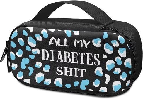 حقيبة سفر مبرد الأنسولين من All My Diabetes Stuff، منظم رائع معزول لأدوية مرض السكري لشرائط اختبار السكر في الدم، والأدوية، ومقياس الجلوكوز، والحبوب، والأجهزة اللوحية in Kuwait