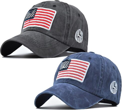 American Flag Baseball Caps Embroiderred USA Flag Patriotic Dad Hat Adjustable Trucker Hats for Men Women in Saudi Arabia