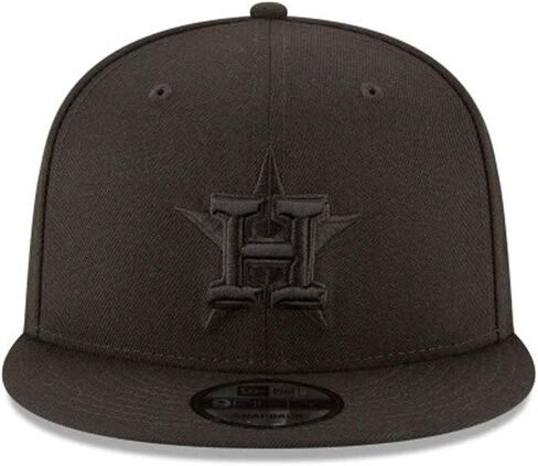 New Era Houston Astros MLB Basic Snapback Black on Black 950 Adjustable Cap in Saudi Arabia