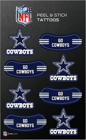 Rico Industries NFL Football Peel & Stick Temporary Tattoos - Eye Black - Game Day Approved in Saudi Arabia
