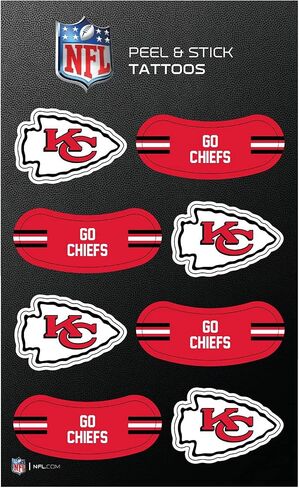 Rico Industries NFL Football Peel & Stick Temporary Tattoos - Eye Black - Game Day Approved in Saudi Arabia