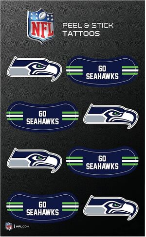 Rico Industries NFL Football Peel & Stick Temporary Tattoos - Eye Black - Game Day Approved in Saudi Arabia