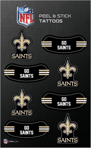 Rico Industries NFL Football Peel & Stick Temporary Tattoos - Eye Black - Game Day Approved in Saudi Arabia